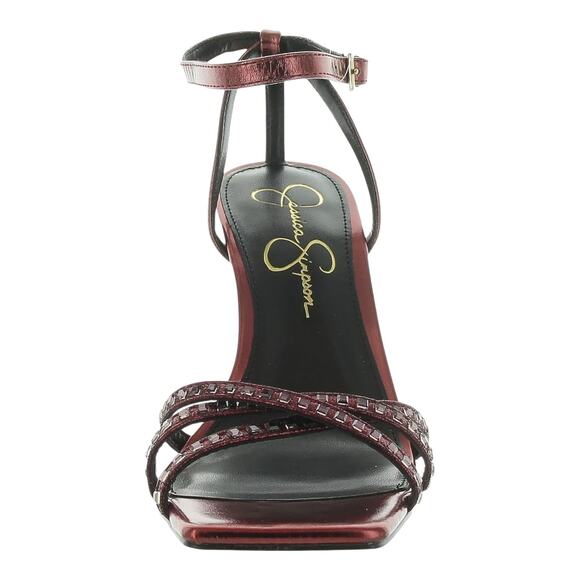 Jessica Simpson Women's Leonah Strappy Embellished Dress Sandals Red Size 5 1/2 - Picture 3 of 3